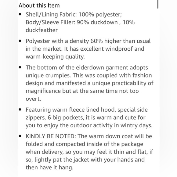 Orolay down jacket size small NWT - Picture 15 of 16